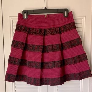 Red and Black Flare Short Skirt | Women’s Medium